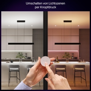 Buton inteligent Philips Hue, control lumini, dimmer wireless, alb - Img 3