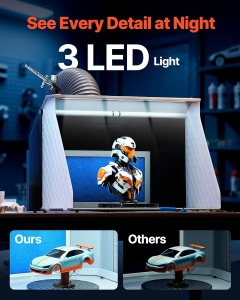 Cabina de vopsire VEVOR AH-311, 9.2 mmin, 3 LED-uri, design portabil - Img 4