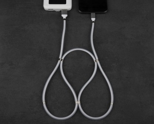 Cablu de incarcare iPhone Grundig USB-A la Lightning 1M - Cablu magnetic alb - Img 4