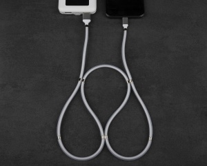 Cablu de incarcare pentru iPhone Grundig Lightning - USB-A, 1 Metru, Alb - Img 5