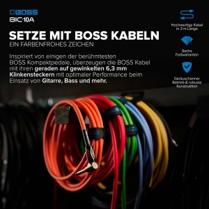 Cablu Instrument BOSS BIC-10A, 3m, 6.3mm, 6 culori disponibile - Img 2