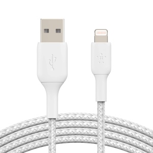 Cablu Lightning Belkin 2m, Alb, MFi-certificat, pentru iPhone, iPad, AirPods