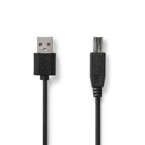 Cablu USB 2.0 Nedis, USB-A la USB-B, 3.00 m, Negru