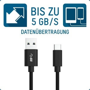 Cablu USB-C ANSMANN 120 cm, transfer date 5Gbps, aluminiu - Img 3