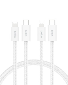 Cablu USB-C cu Lightning Belkin BoostCharge 1,5 m, Alb, Flexibil, Rapid