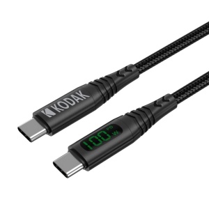 Cablul USB-C Kodak 1m, Negru, Ideal pentru Electronice