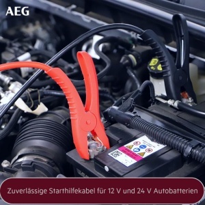 Cabluri de pornire auto AEG Alu-Tec 1224V 2x3m cu tehnologie cupru-aluminiu - Img 3