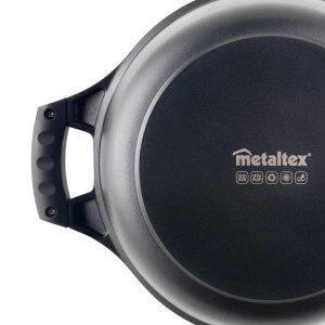 Cacerola inalta Metaltex XPERT 20 cm cu capac din sticla securizata - Img 3