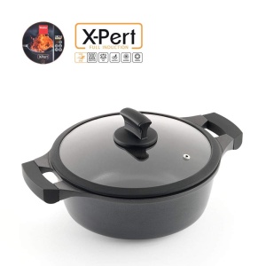 Cacerola Inalta Metaltex XPERT, 28 cm, Antiadherenta, Neagra - Img 5