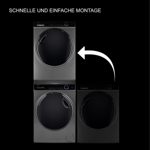 Cadru de legatura Haier pentru masina de spalat si uscator, negru, design compact - Img 3