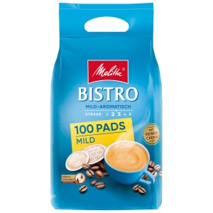 Cafea Melitta Cafe Bistro Mild-Aromatic, 100 Pads, Rostenie Milda
