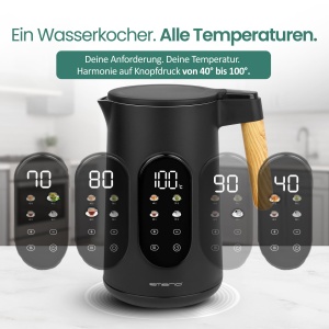 Cafetiera electrica EMERIO WK-132230, 1.7L, 2200W, inox - Img 2