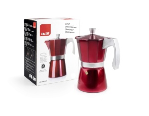 Cafetiera IBILI Evva Red 3 cesti 150 ml compatibila cu plite inductie - Img 2