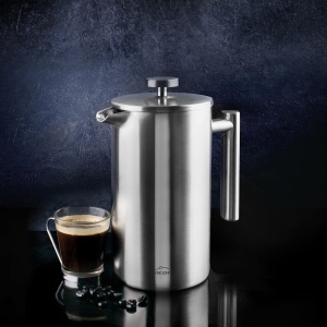 Cafetiera manuala Lacor 62141 otel inoxidabil dublu strat filtru fin 1 litru - Img 6