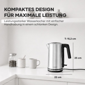 Cafetiera Severin WK 3449, 1.7L, 2400W, inoxsilver - Img 2