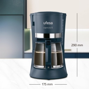Cafetiera Ufesa CG7114, 6 cesti, 600W, 0.6L, Albastru - Img 4