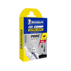 Camera de bicicleta Michelin A1 Aircomp Ultra 2728, 1823-622, Presta 60 mm, negru