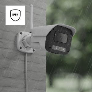 Camera de securitate Hama Wi-Fi (camera Wi-Fi pentru exterior, camera exterioara cu control vocal si prin aplicatii, camera de exterior rezistenta la intemperii cu detector de miscare, viziune nocturna, audio pe 2 cai, inregistrare, 1080p) alb - Img 5