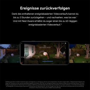 Camera de Securitate Inteligenta Google Nest Cam cu Fluturi, 1080p, Alb - Img 4
