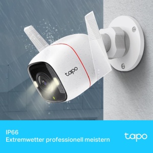 Camera de securitate Tapo TP-Link C320WS in exterior, Camera IP Wi-Fi, 4MP de inalta rezolutie, 30m Vedere nocturna color, Detectare miscare, IP66 rezistent la apa, Mesaj de alarma, Audio bidirectional, Alb, 1 bucata - Img 7