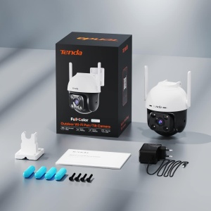 Camera de securitate Tenda WiFi in aer liber, Camera WiFi 2K in aer liber cu viziune nocturna color, audio pe 2 cai, detectare a persoanelor si detectare a miscarii, alarma sonora si luminoasa, compatibila cu Alexa, CH3 V2.0 - Img 8