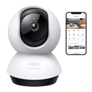 Camera de securitate Wi-Fi de interior Tapo TP-Link C220 360deg, 2K 4MP, viziune nocturna IR, detectare miscare, audio bidirectional, compatibil cu Alexa si Google Assistant, pentru bebelusi/animale de companie