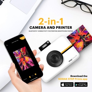 Camera digitala KODAK Step Touch 13MP cu imprimanta ZINK, alb, portabila - Img 5