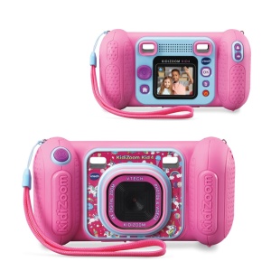 Camera digitala pentru copii VTech KidiZoom Kid 4 roz, 2.0 MP, 4x zoom