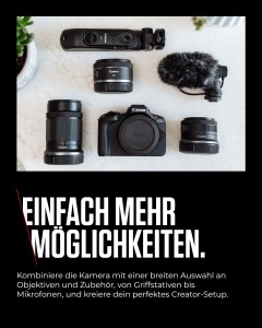 Camera foto Canon EOS R50, 24.2 MP, RF-S 18-45mm, compacta pentru vlogging - Img 6