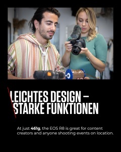 Camera foto Canon EOS R8, 24.2MP, 4K, 2 baterii incluse - Img 4