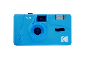 Camera foto Kodak M35 reutilizabila film 35 mm albastra design retro