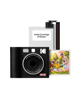 Camera instant Kodak Mini Shot 4 ERA Black 4x4 Performanta rapida si usor de utilizat