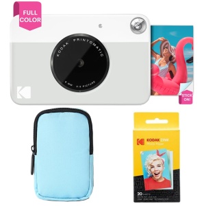 Camera instantanee KODAK Printomatic, 5MP, 2x3 inch, gri, cu husa si hartie foto