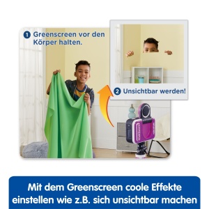 Camera video VTech KidiZoom Video Studio HD cu Greenscreen si Selfie - Img 3