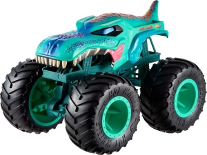 Camion de jucarie Hot Wheels Colossal Mega-Wrex, roti mari, detalii luminoase