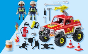 Camion de pompieri PLAYMOBIL 71824 cu loc pentru 2 figurine, accesorii incluse - Img 3