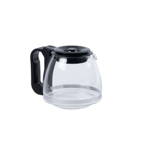 Cana de cafea Fackelmann 20997, 9-12 cani, neagra, din plastic si sticla