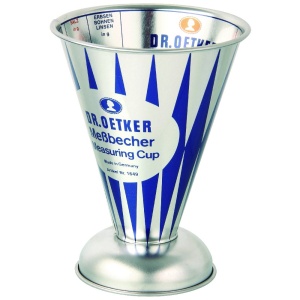 Cana de masurare Dr. Oetker Nostalgie, 11x14,5 cm, din metal, design retro - Img 1