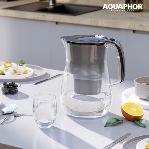 Cana filtranta AQUAPHOR Onyx 4,2 l, neagra, cu 3 filtre Maxfor - Img 3