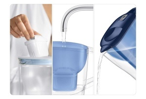 Cana filtranta Brita Aluna, culoare albastra, design modern - Img 2