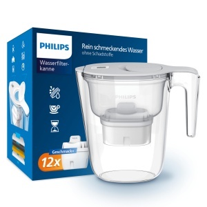 Cana filtranta Philips Geschmack 26L cu 12 filtre timer digital filtrare rapida