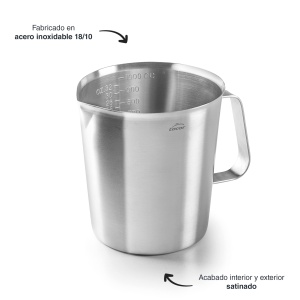 Cana gradata Lacor 62741 din otel inoxidabil 1 litru BPA-free - Img 3