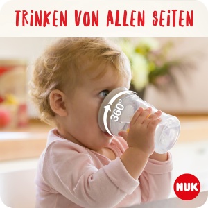 Cana NUK Magic Cup pentru cursanti 8 luni 230 ml Janta de baut la 360deg etansa Fara BPA albastru 2 bucati - Img 2