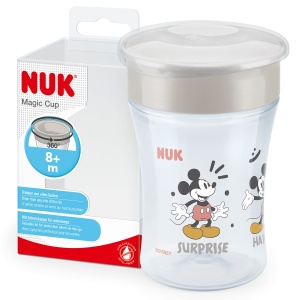 Cana pentru invatare NUK Magic Cup 230 ml 360deg Gri fara BPA 8 luni