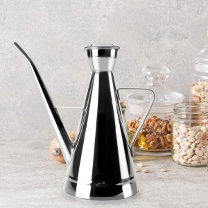 Canistra pentru ulei Ibili Iberica 1L din inox, argintie, 22 x 12 x 23 cm - Img 4