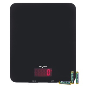 Cantar de bucatarie digital Salter 1160 BKDR 10kg capacitate functie Tara platforma din sticla negru