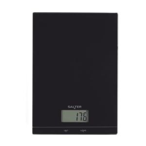 Cantar de bucatarie electronic Salter Glass, capacitate 5 kg, negru, functie Tara