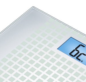 Cantar digital Beurer GS 206 Squares 150 kg Sticla securizata Gri - Img 2