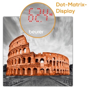 Cantar digital Beurer GS 215, capacitate 180 kg, display LED Magic, sticla securizata - Img 3