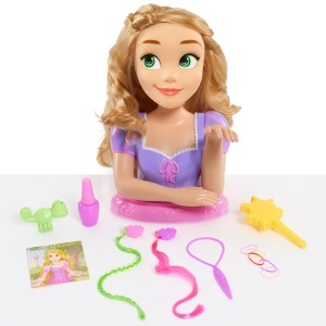 Cap de coafura Disney Princess Rapunzel, 30.5 cm, 13 accesorii, jucarie pentru copii - Img 3
